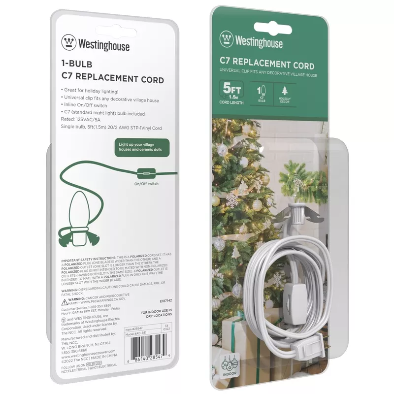1-Bulb C7 Replacement Cord