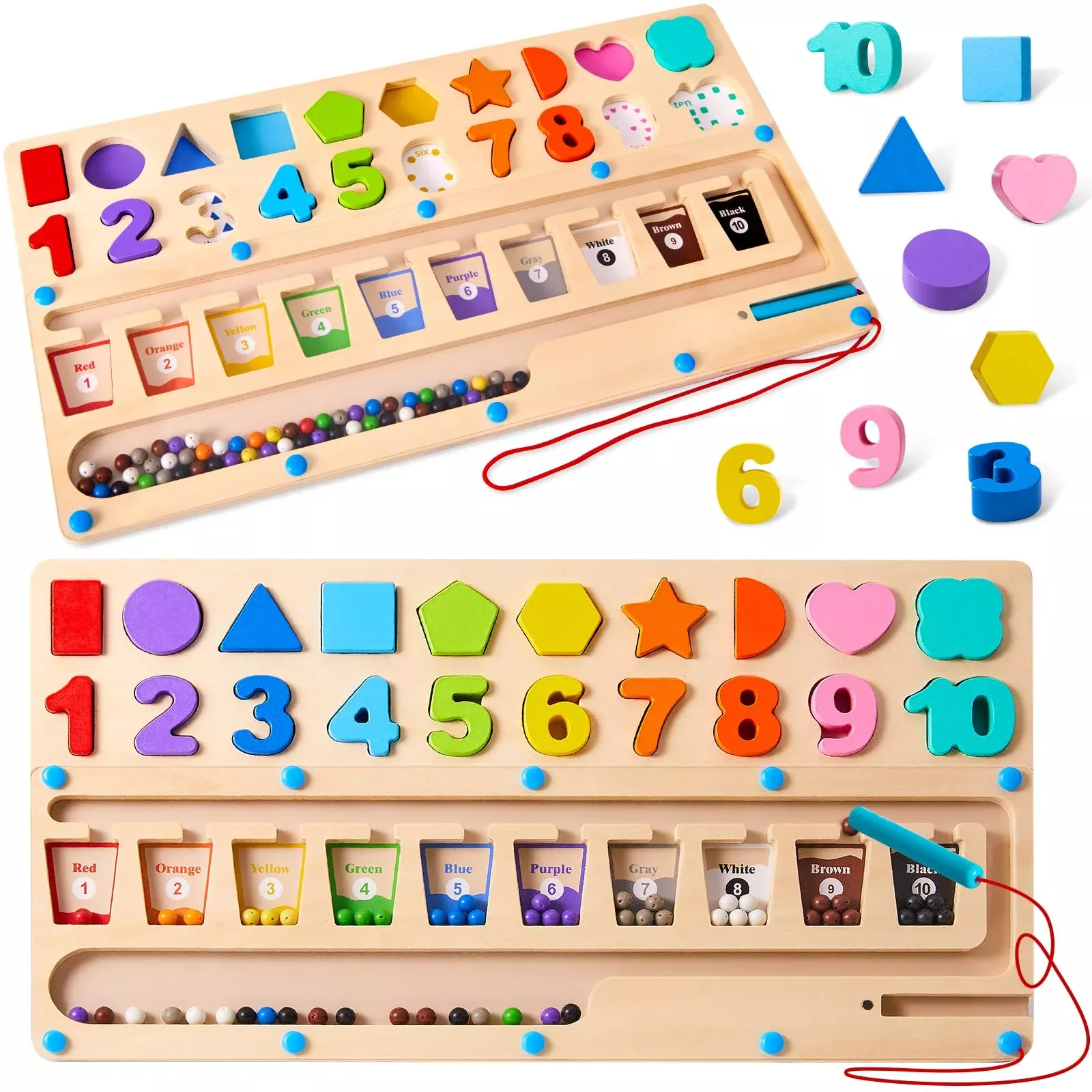 3 In 1 Montessori Toys For 3+ Year Old, Educational Magnetic Color And