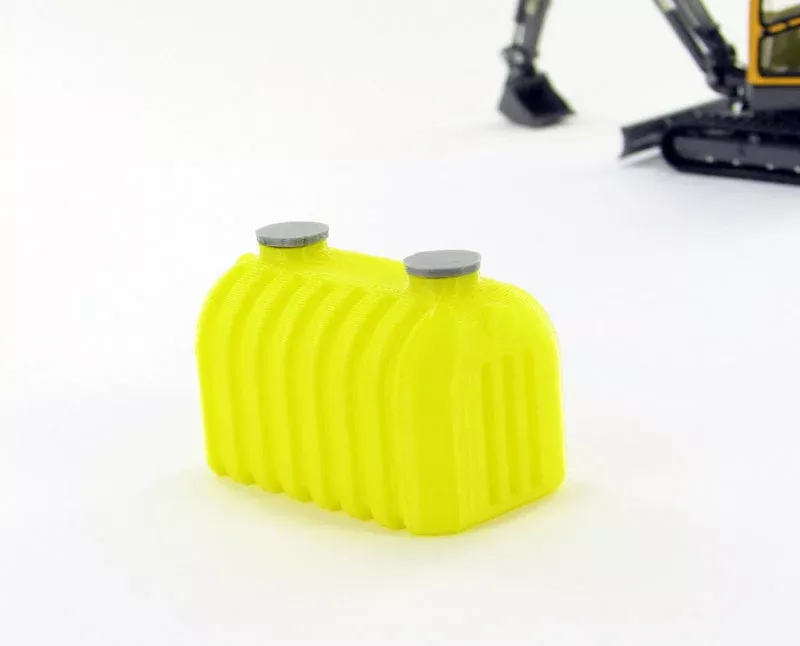 3D To Scale 50-145-Y 1/50 Scale Septic Tank - Yellow