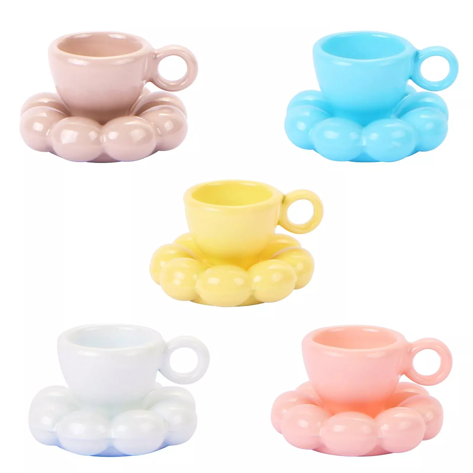 5 Set Miniature Coffee Cups For Dollhouse Miniature Dollhouse Accessor