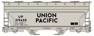 Accurail 2207 HO Scale ACF 2 Bay Covered Hopper Union Pacific UP 21940 Kit