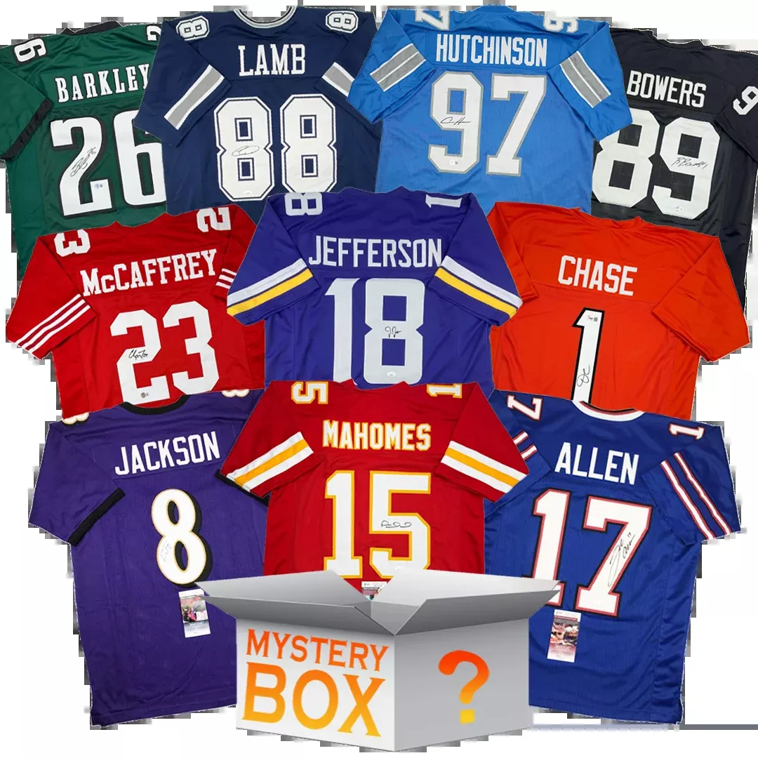 Active Pro Bowler Autographed/Signed Football Jersey Mystery Box with PSA JSA or Beckett COA