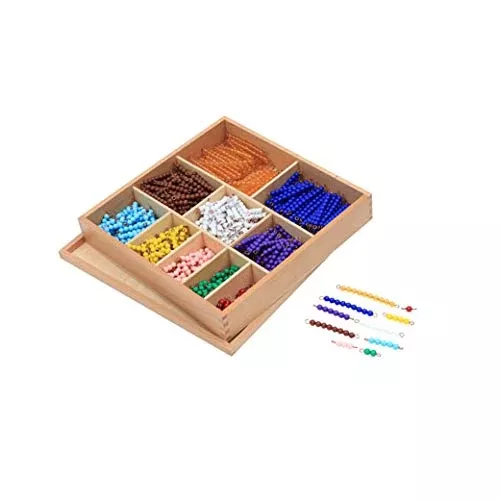 Adena Montessori Bead Set - Educational Acrylic Bead Bars for Kids, 55