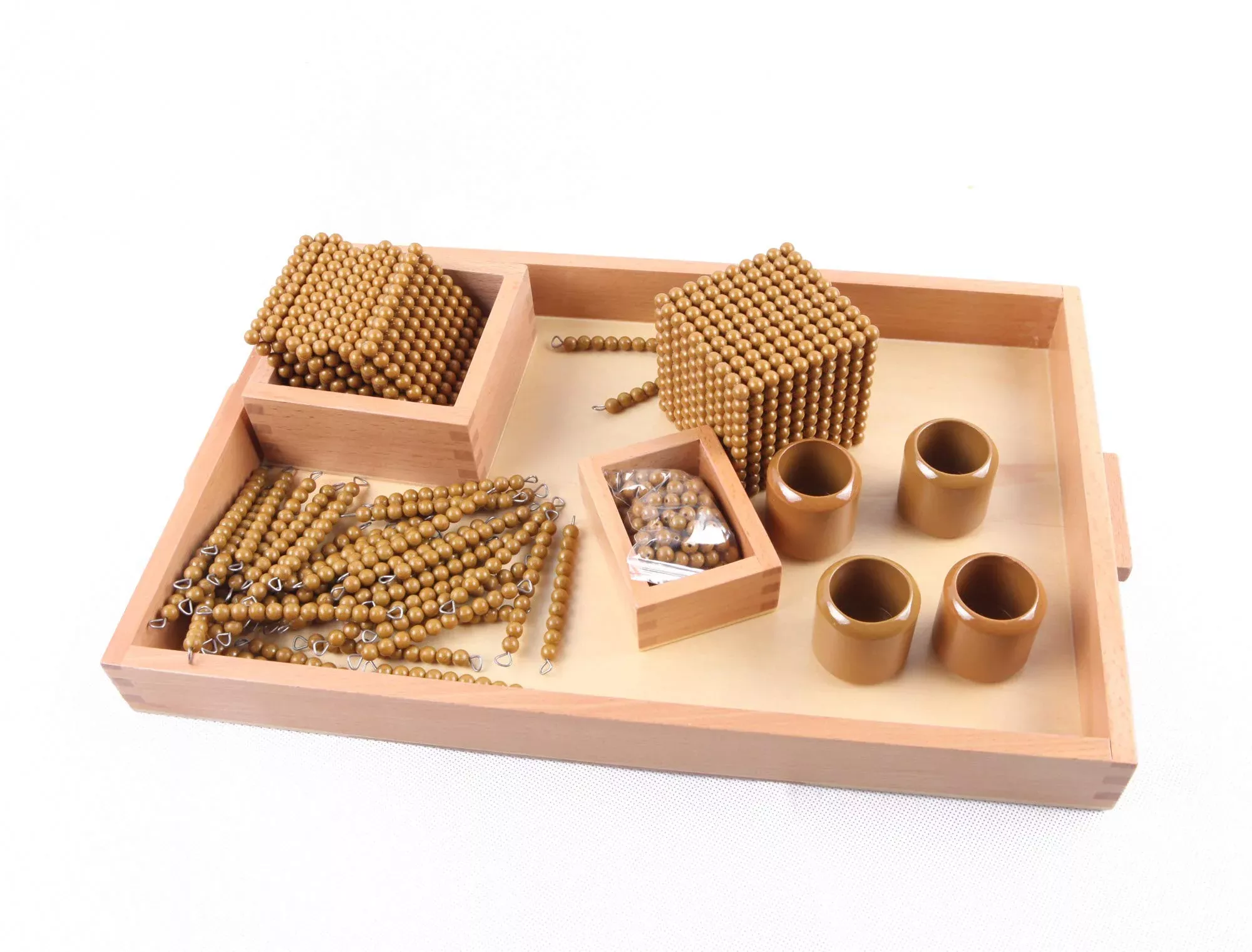 Adena Montessori Decimal System Bead Set for Math Activities 100 Units