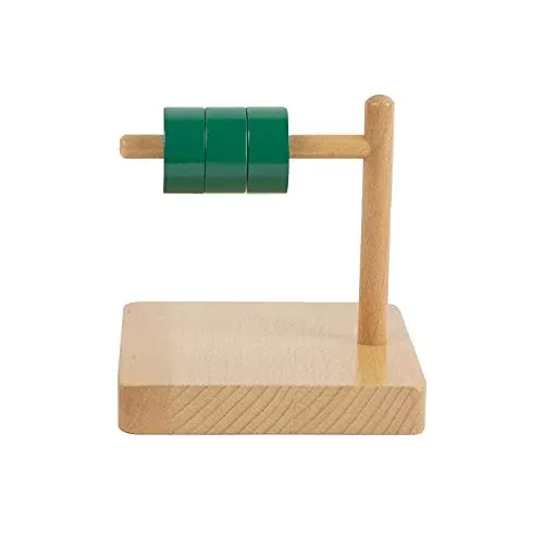 Adena Montessori Stacking Discs Toy for Toddlers, Green, Medium,