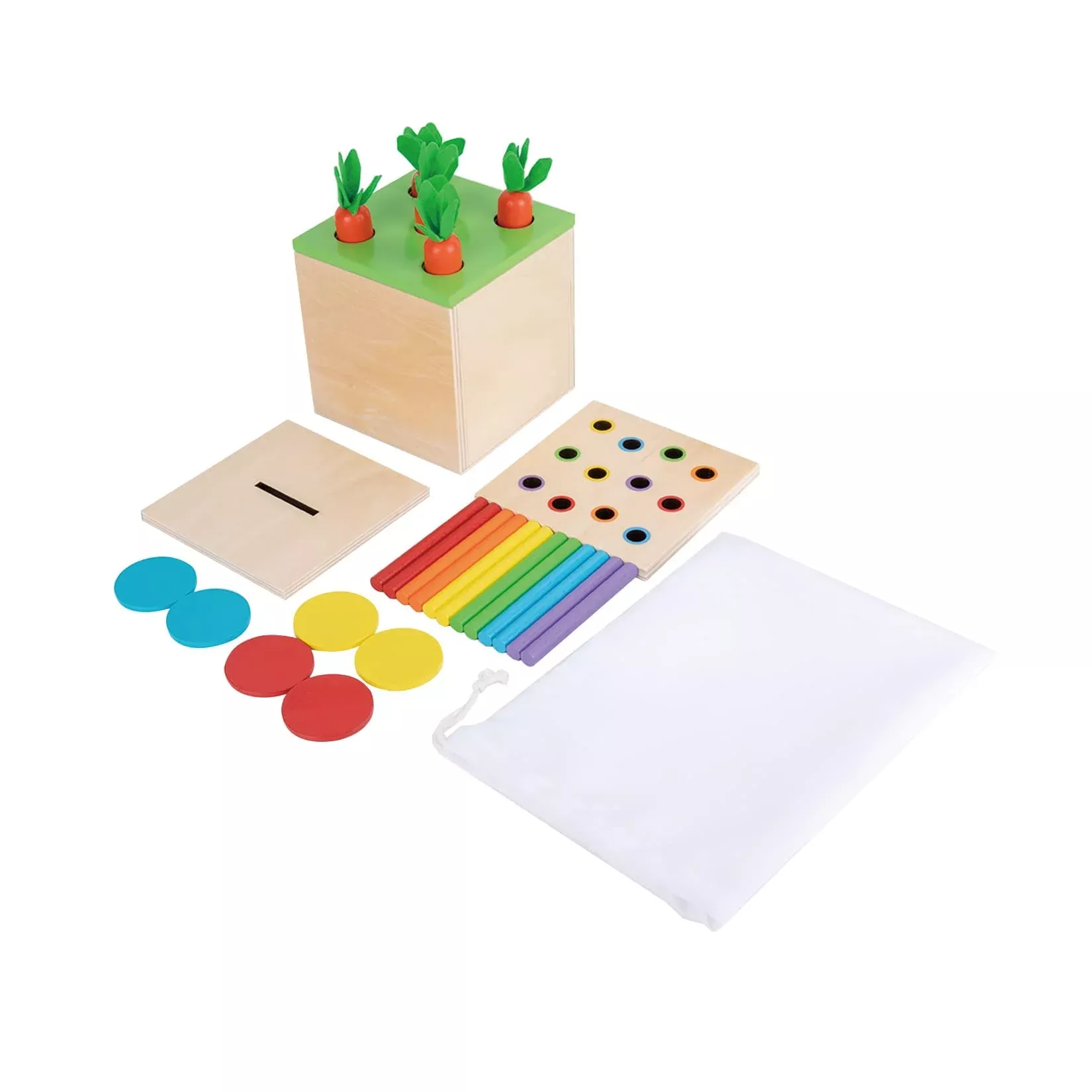 Adena Montessori Toddler Play Kit 3-in-1 Learning Toys Multicolor