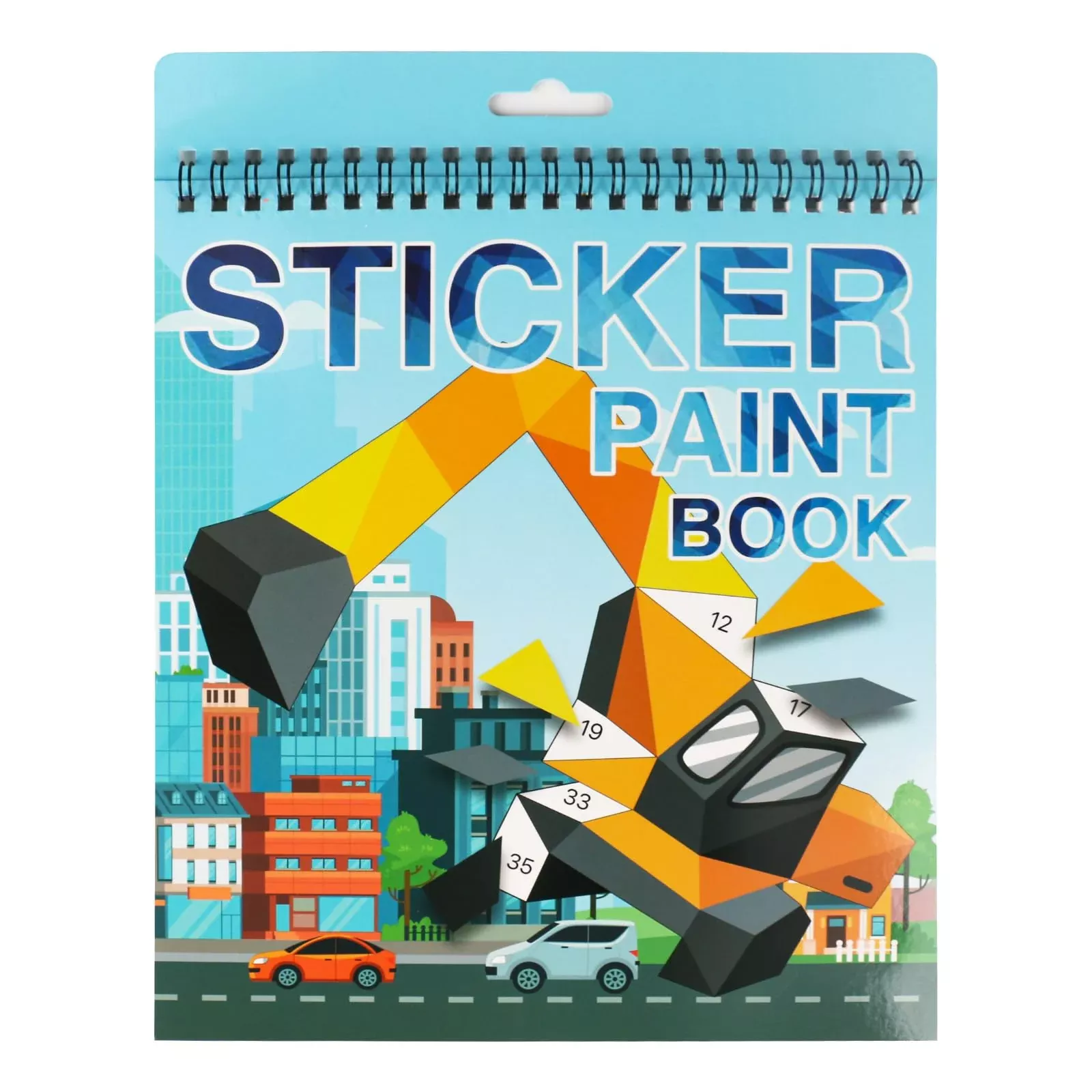 AEAHALY Sticker Books for Kids - Vehicle Theme, Miniature Size, 7 Pages