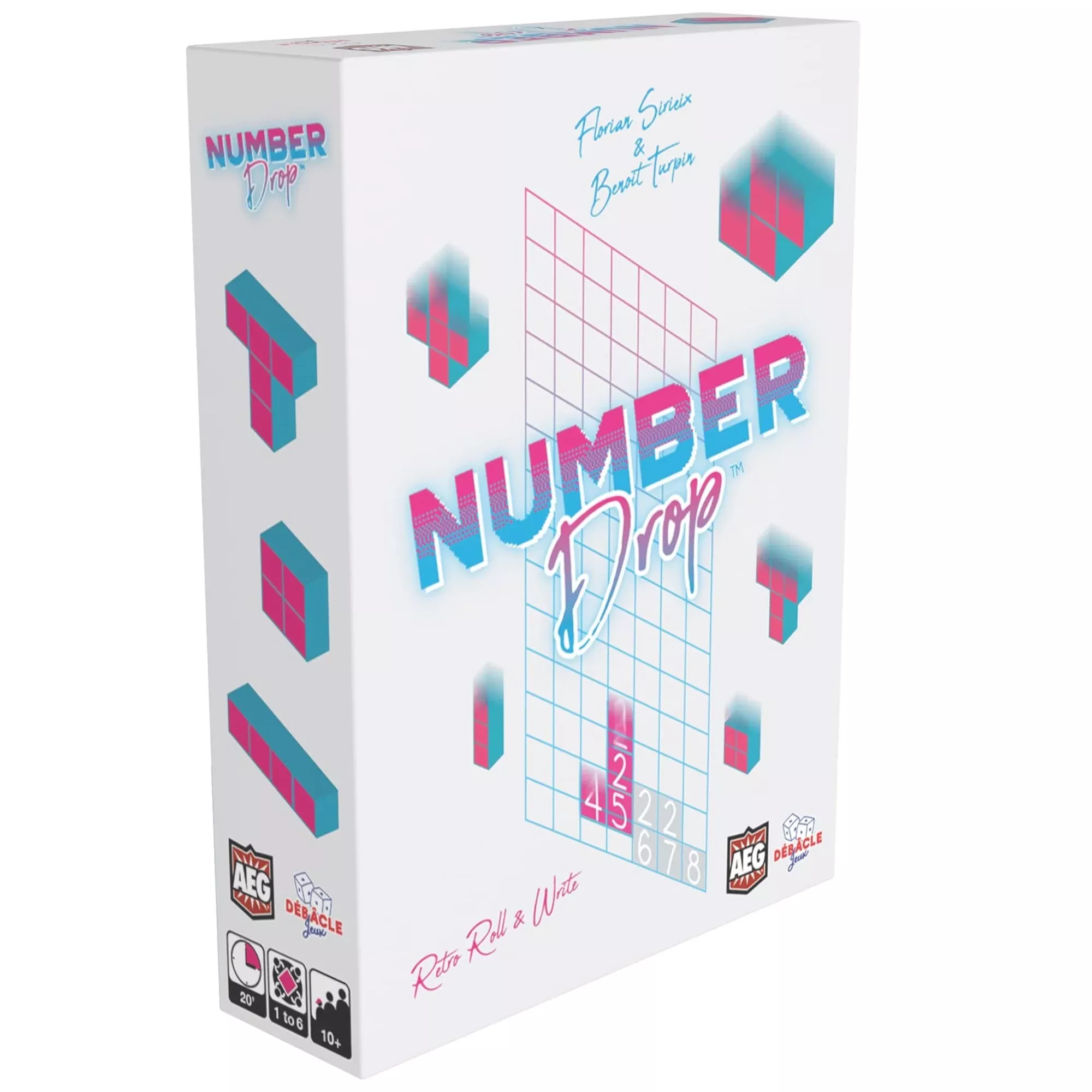 AEG NUMBER DROP Dice Game for 1-6 Players, Multi-Color, Ages