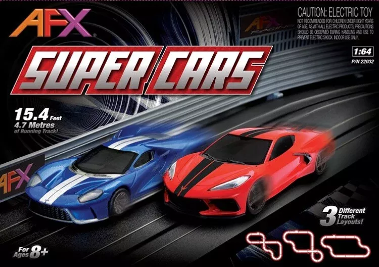 AFX Racing 22032 SUPER CARS HO Scale Slot Car Set