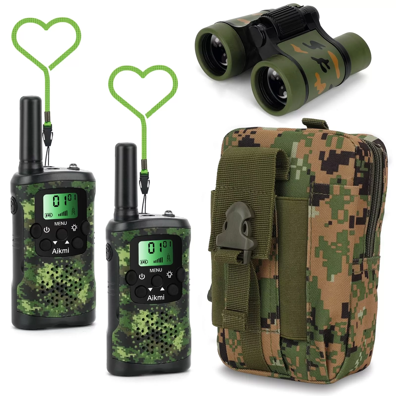 Aikmi Kids Walkie Talkies 2 Way Radio 22 Channels Green 3KM