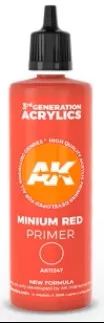 AK Interactive 11247 Minimum Red 3G Acrylic Primer 100ml Bottle