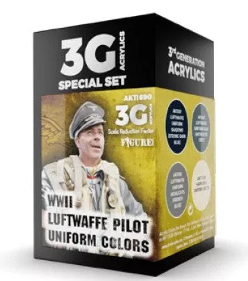 AK Interactive 11690 Figure Series: WWII Luftwaffe Pilot Uniforms 3G Acrylic Pai