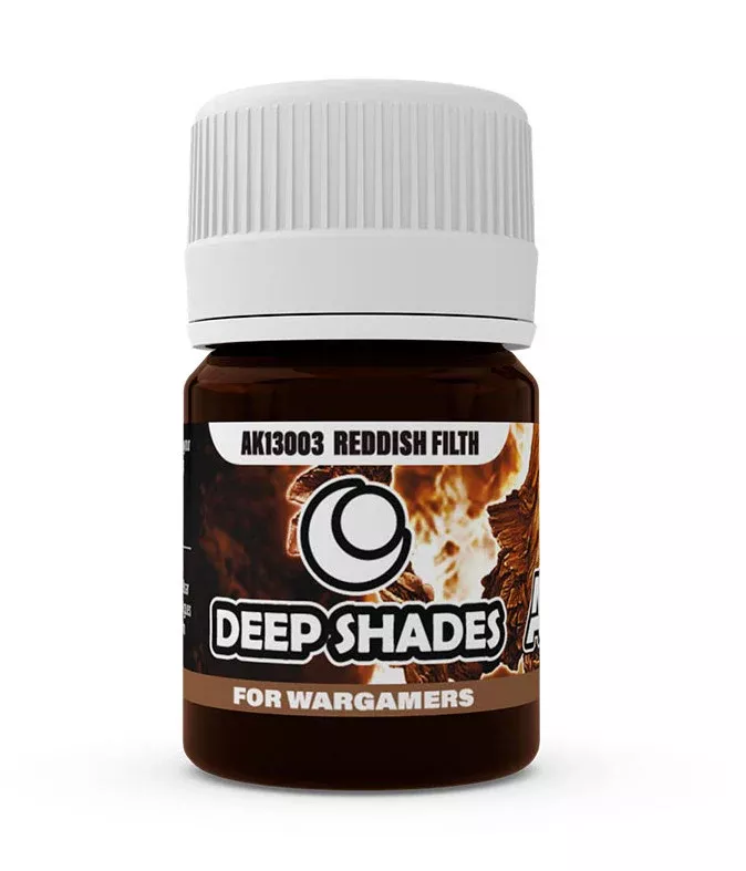 AKI 13003 Deep Shades for Wargamers Reddish Filth Acrylic Paint 30ml Bottle