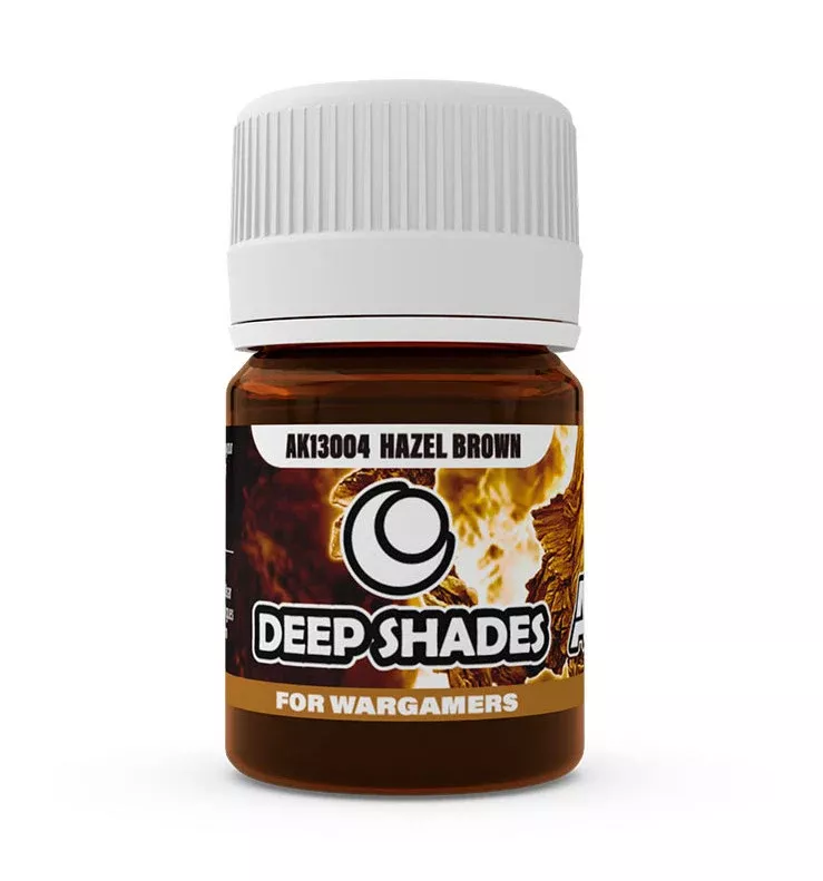 AKI 13004 Deep Shades for Wargamers Hazel Brown Acrylic Paint 30ml Bottle