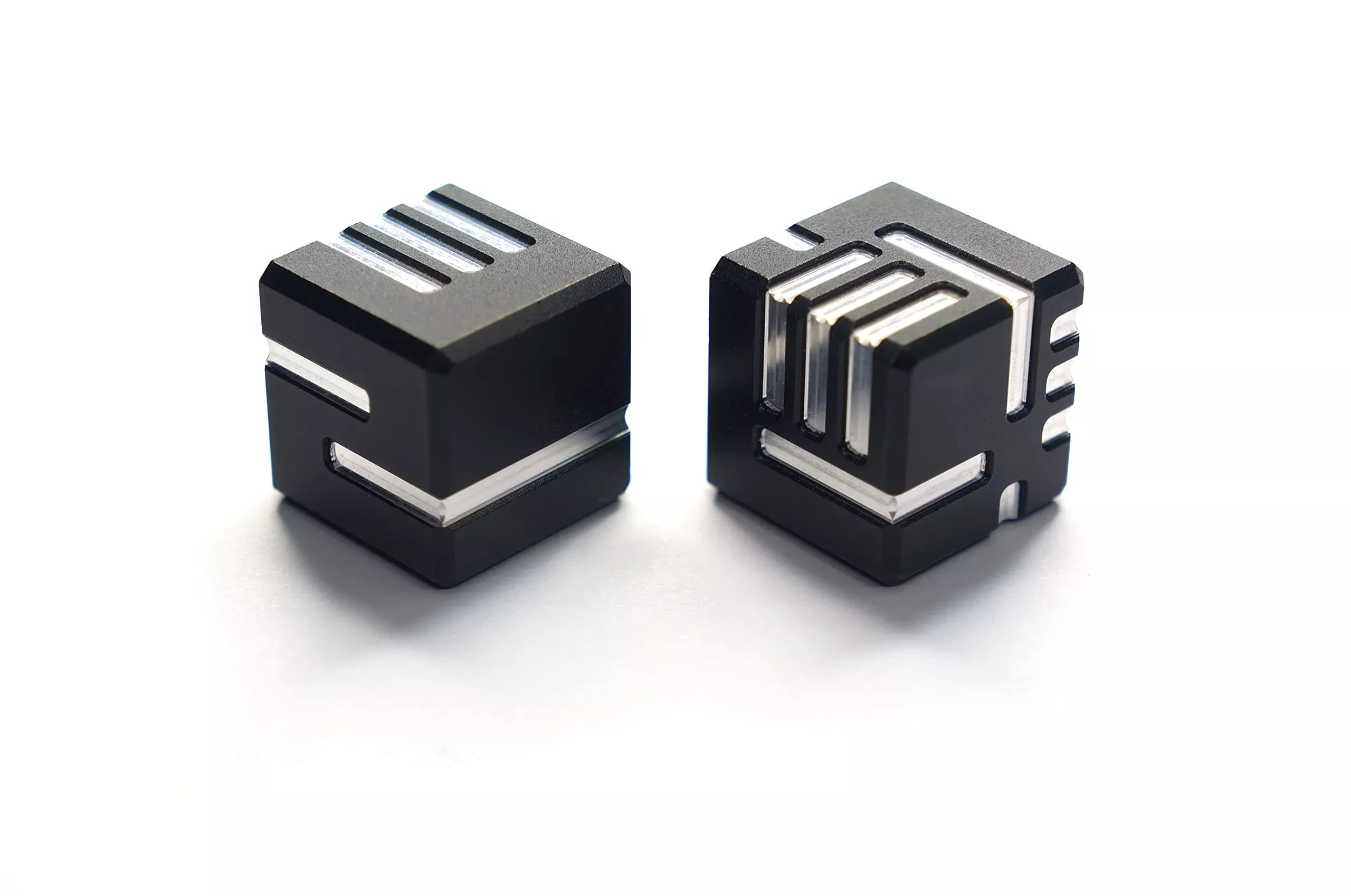 AKO DICE I Black Custom Metal D6 Game Dice - 16mm - Unique Redesign Co