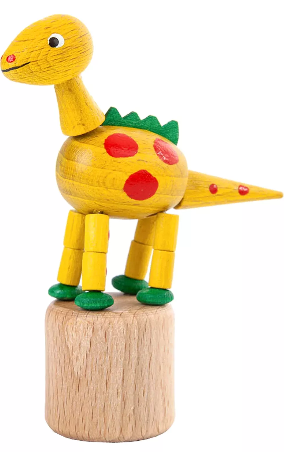 Alexander Taron Dregeno Kids Decorative Yellow Dinosaur Push Toy - 3.5' H X 1.175' W X 3' D
