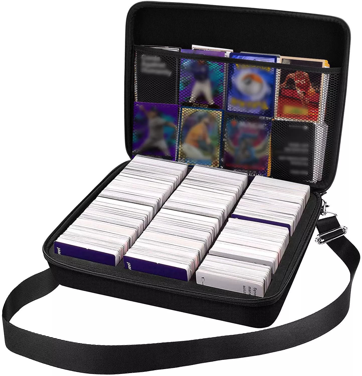 ALKOO Card Deck Case - Black Nylon Storage Box for 2000+ Trading Cards
