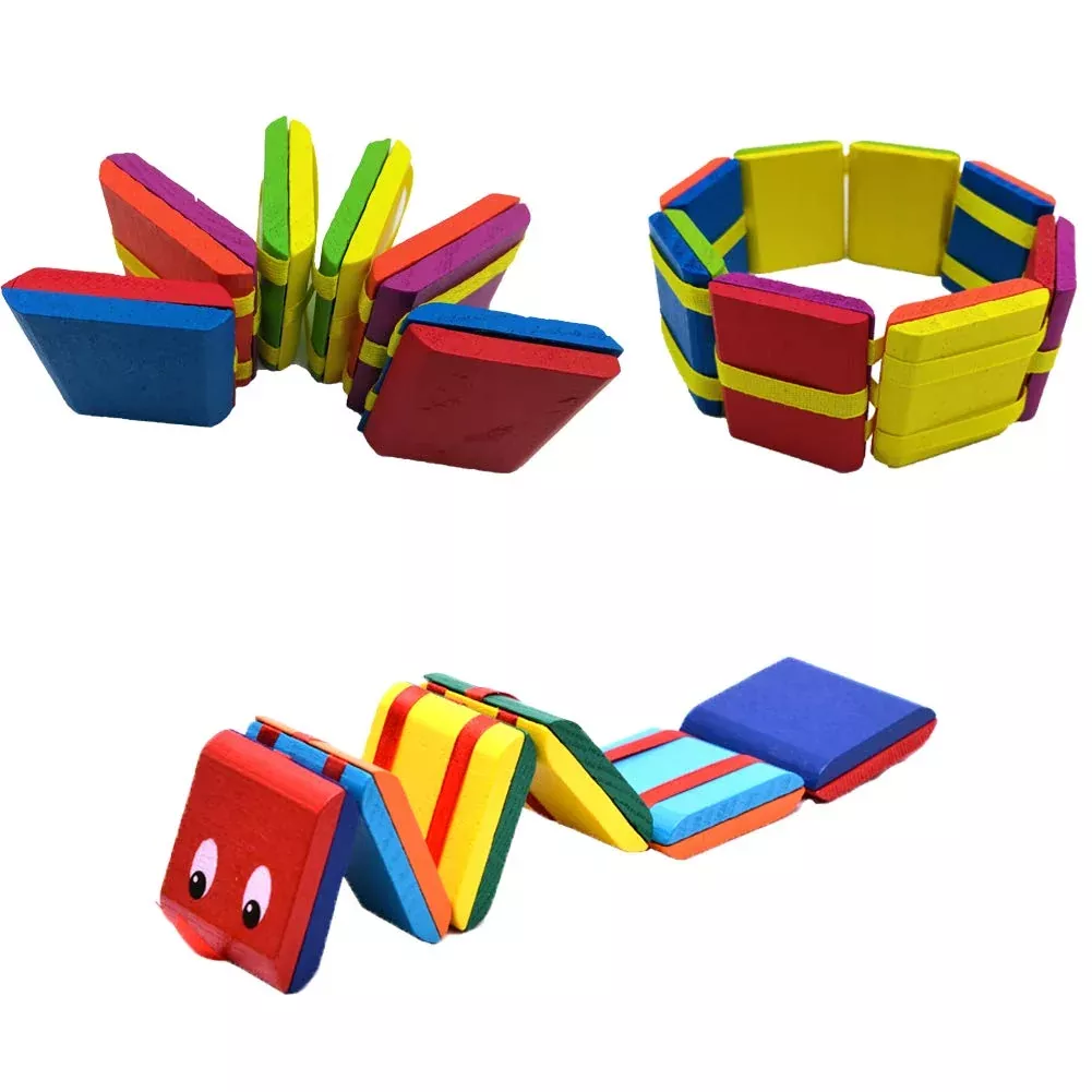 Amor Wooden Jacob's Ladder Toy for Kids, Multicolor, 2 Pack