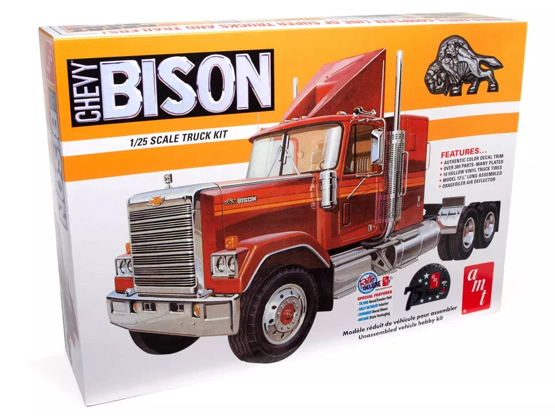 amt 1390 1/25 Chevrolet Bison Conventional Semi Tractor Kit