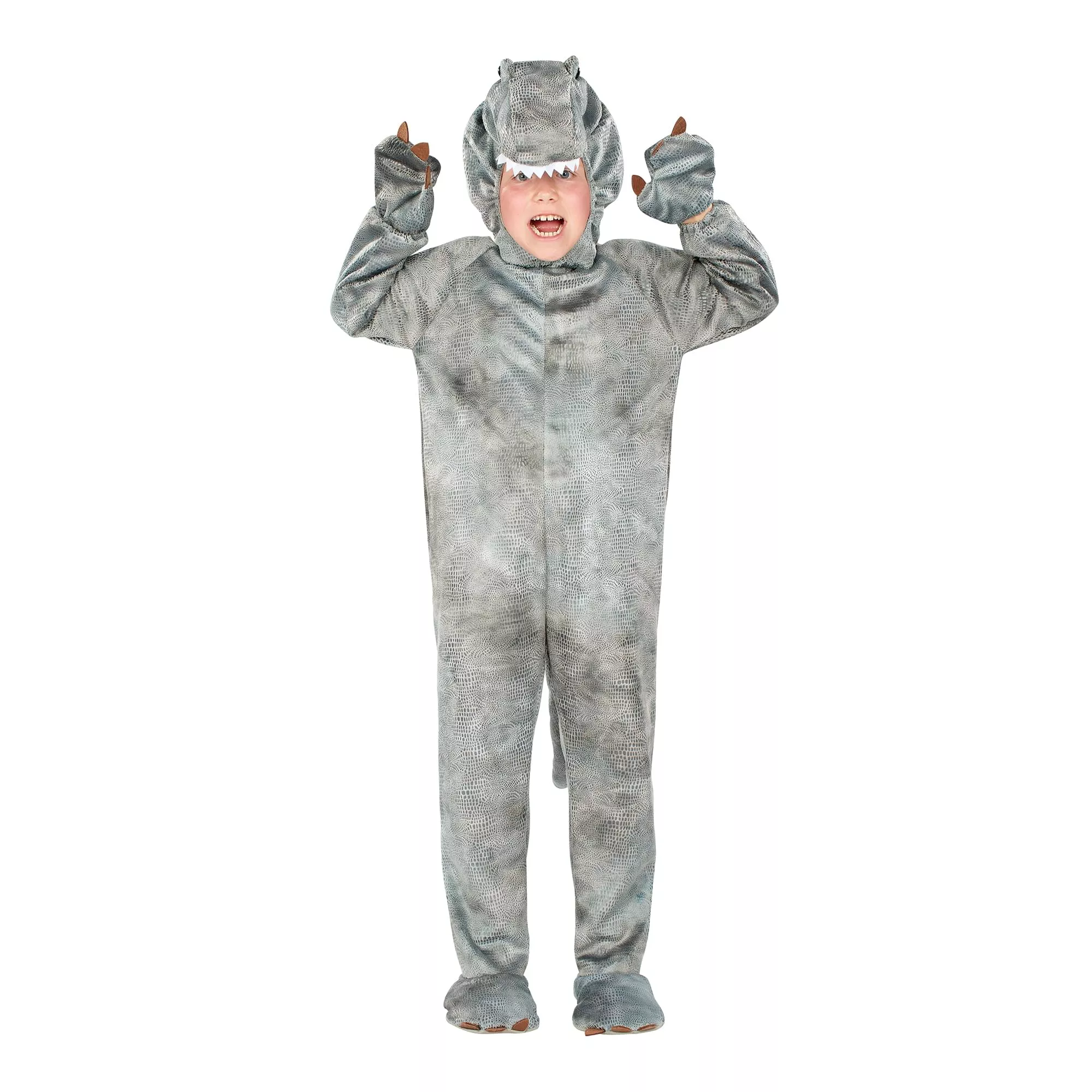 Angels Costumes Dinosaur Costume for Kids, Grey, X-Large, Plush