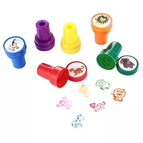 Animals Stamps For Kids, Luckybird Animal Self Ink Stamps/Plastic Fun