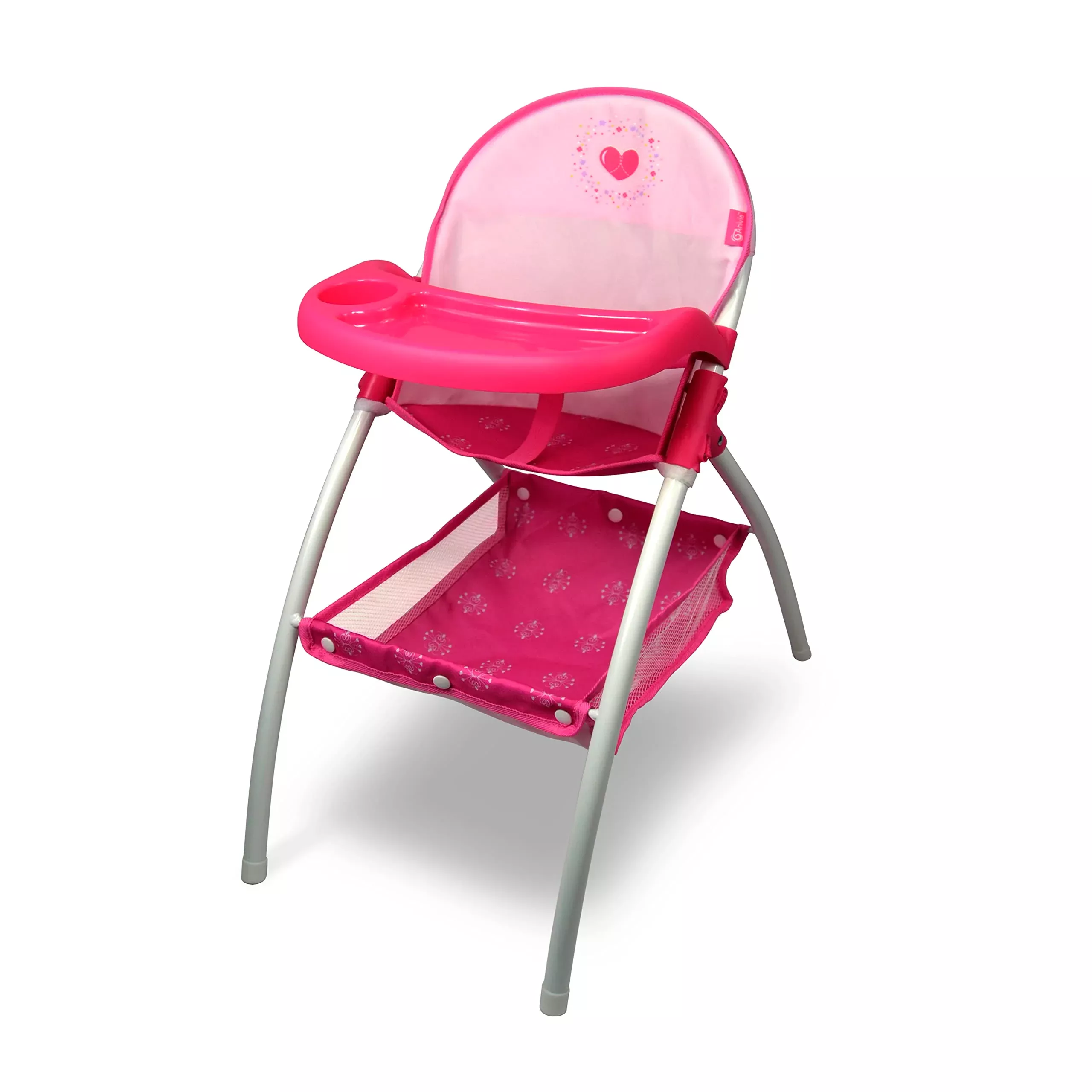 ANIVIA Pink Baby Doll High Chair for 16 Inch Dolls - Small Size
