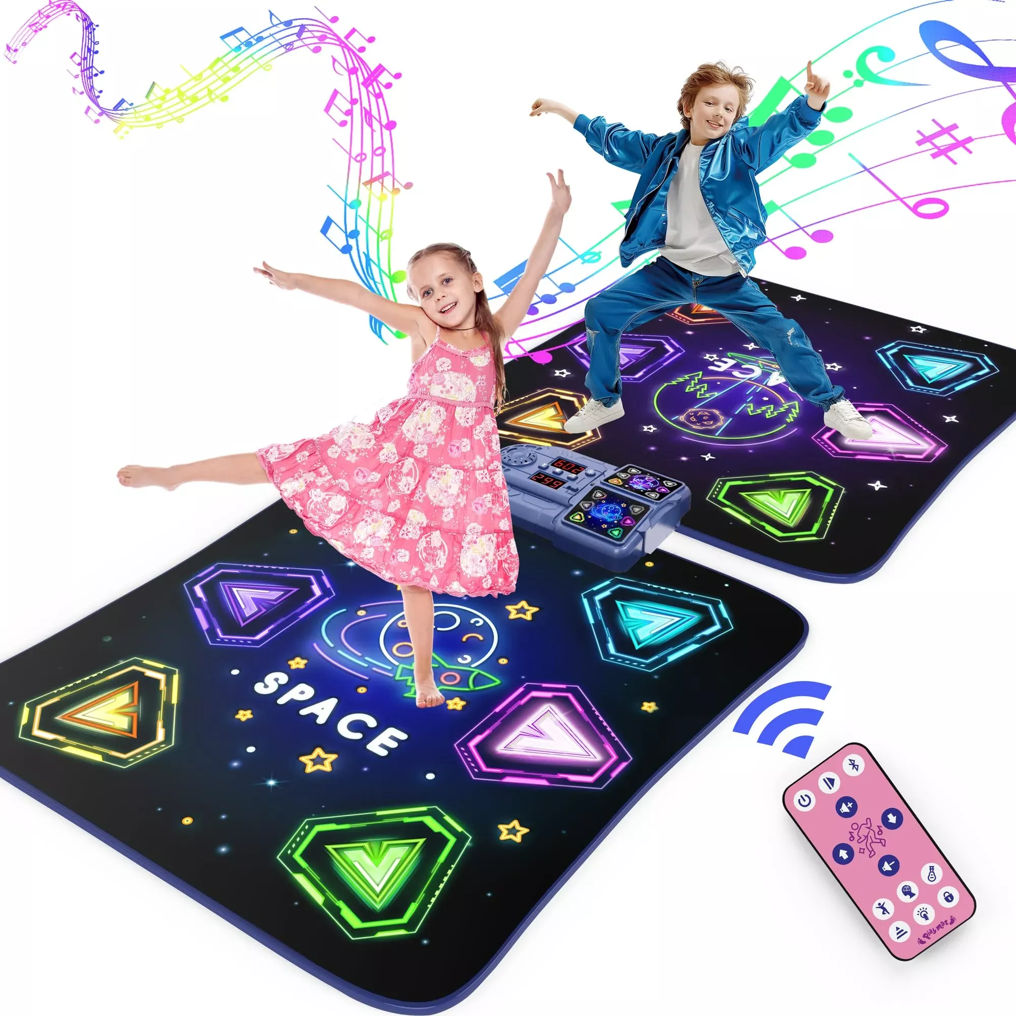 ANNKIE Dance Mat Toys for Kids, Light-Up, Compact, Multicolor