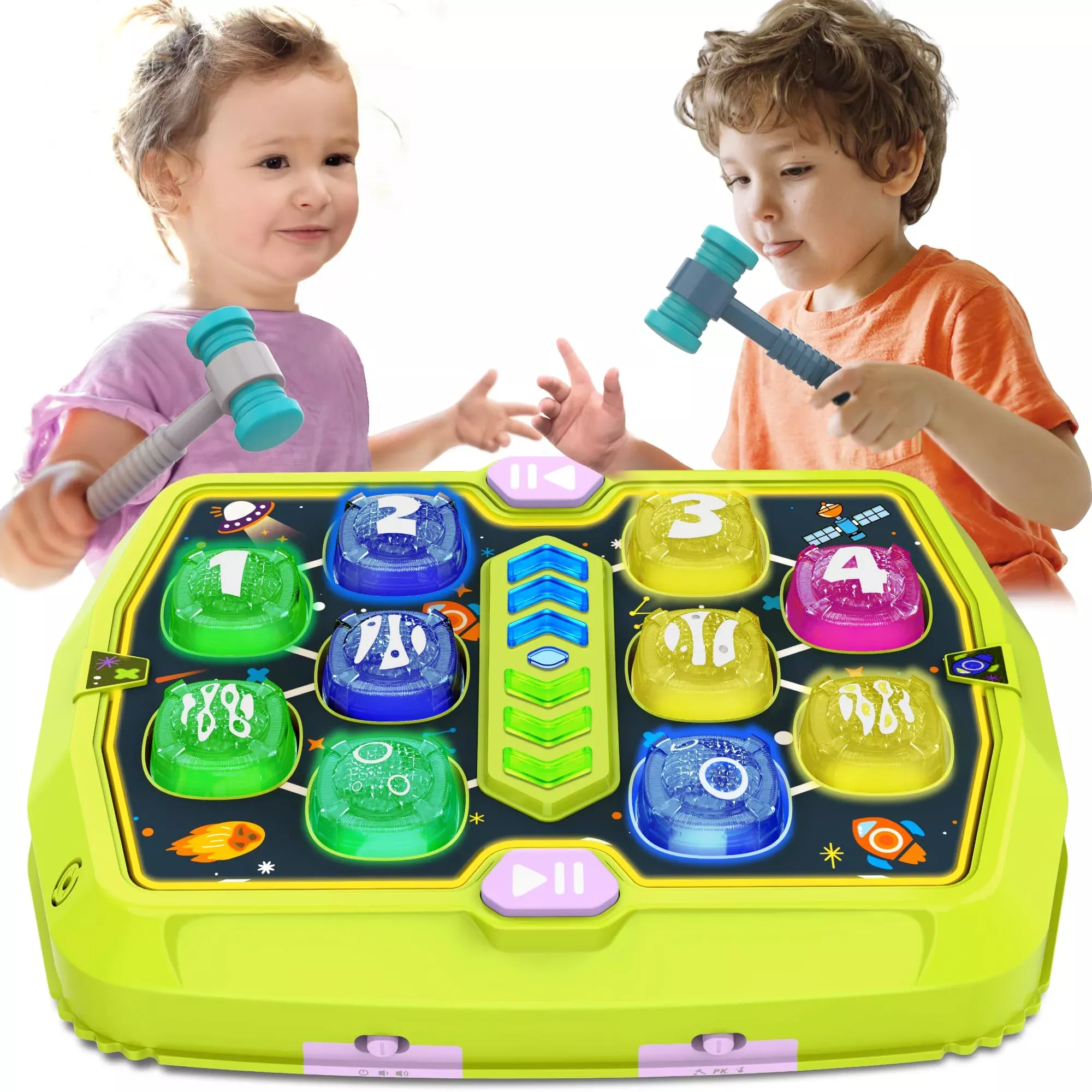 ANNKIE Pounding Toy Game for Toddlers, Green, Medium Size