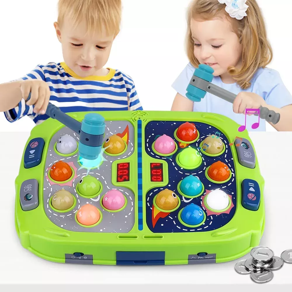 ANNKIE Whack Mole Game for Kids, 12"x16", Green, 2