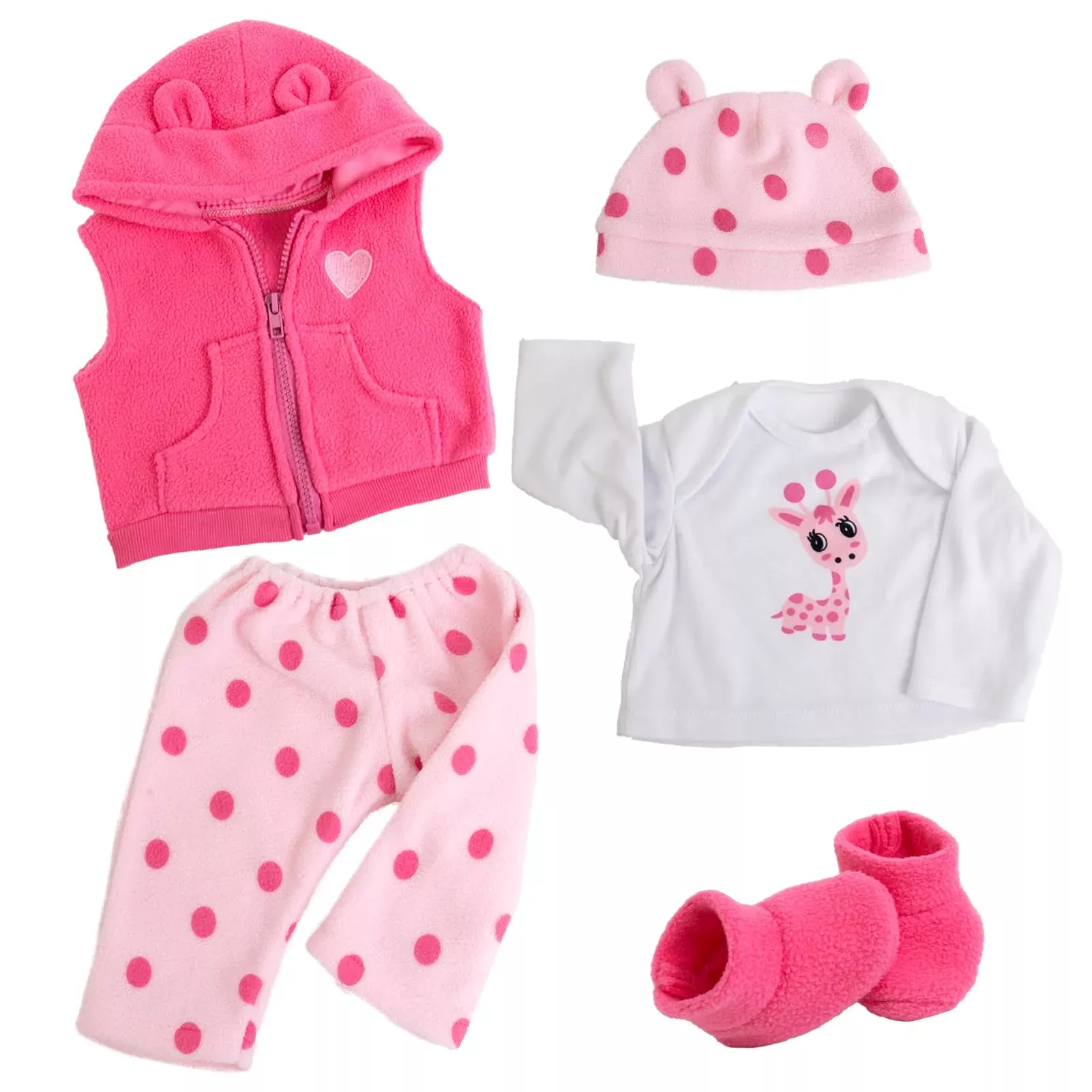 Aori Doll Clothing Set for 20-24'' Reborn Dolls, Red, Medium
