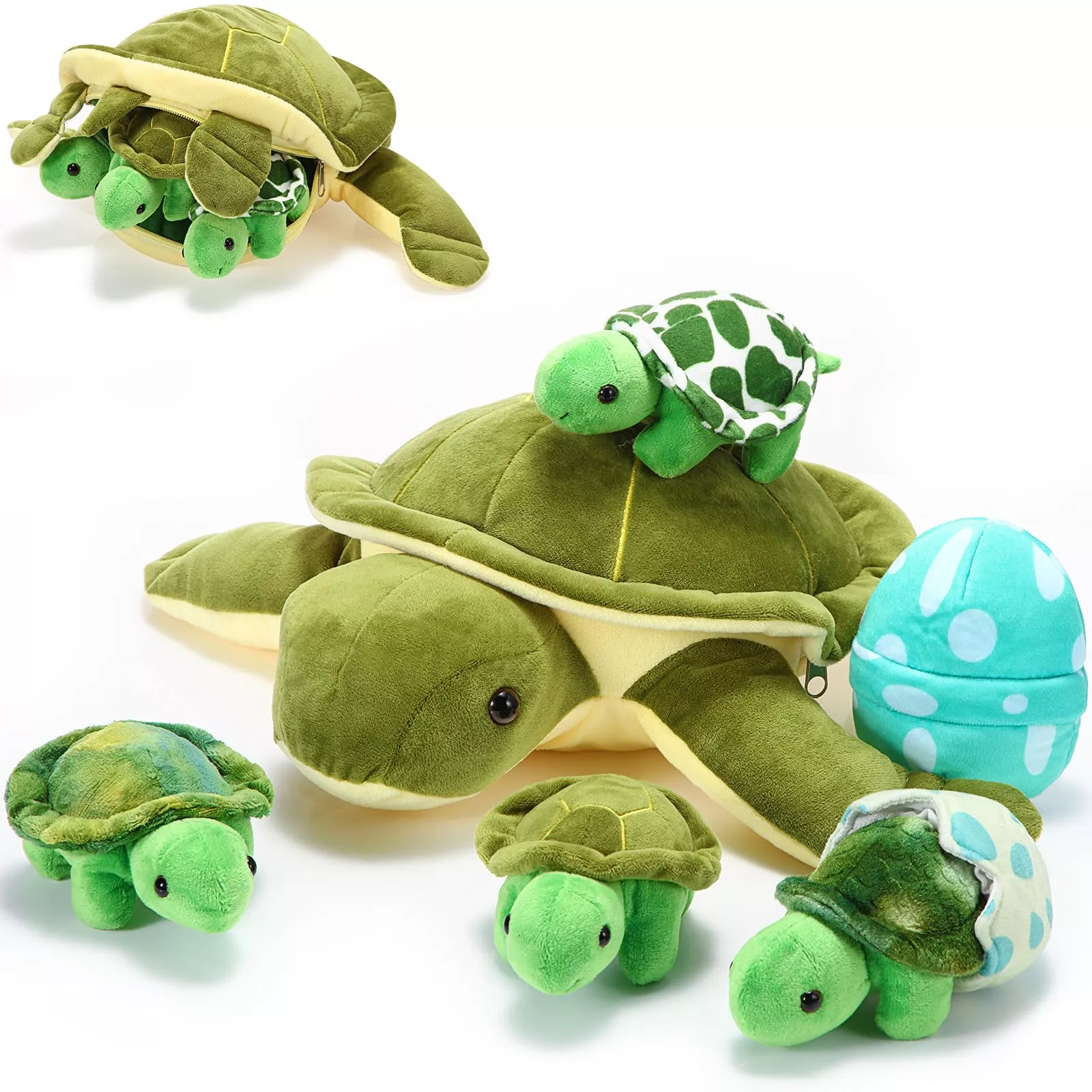 Aoriher 6 Pieces Turtle Stuffed Animal Set 12 Inch Stuffed Plush Sea T