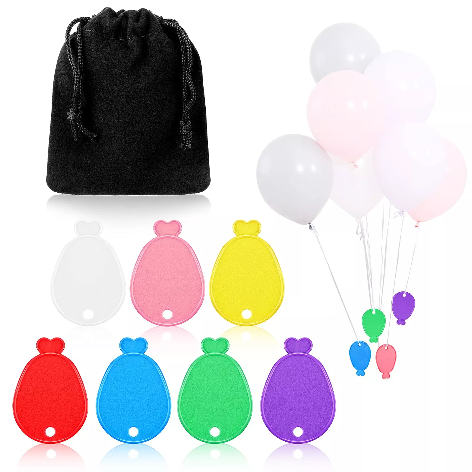 Aoriher Balloon Weights, Colorful Plastic, 2.2"x3.1