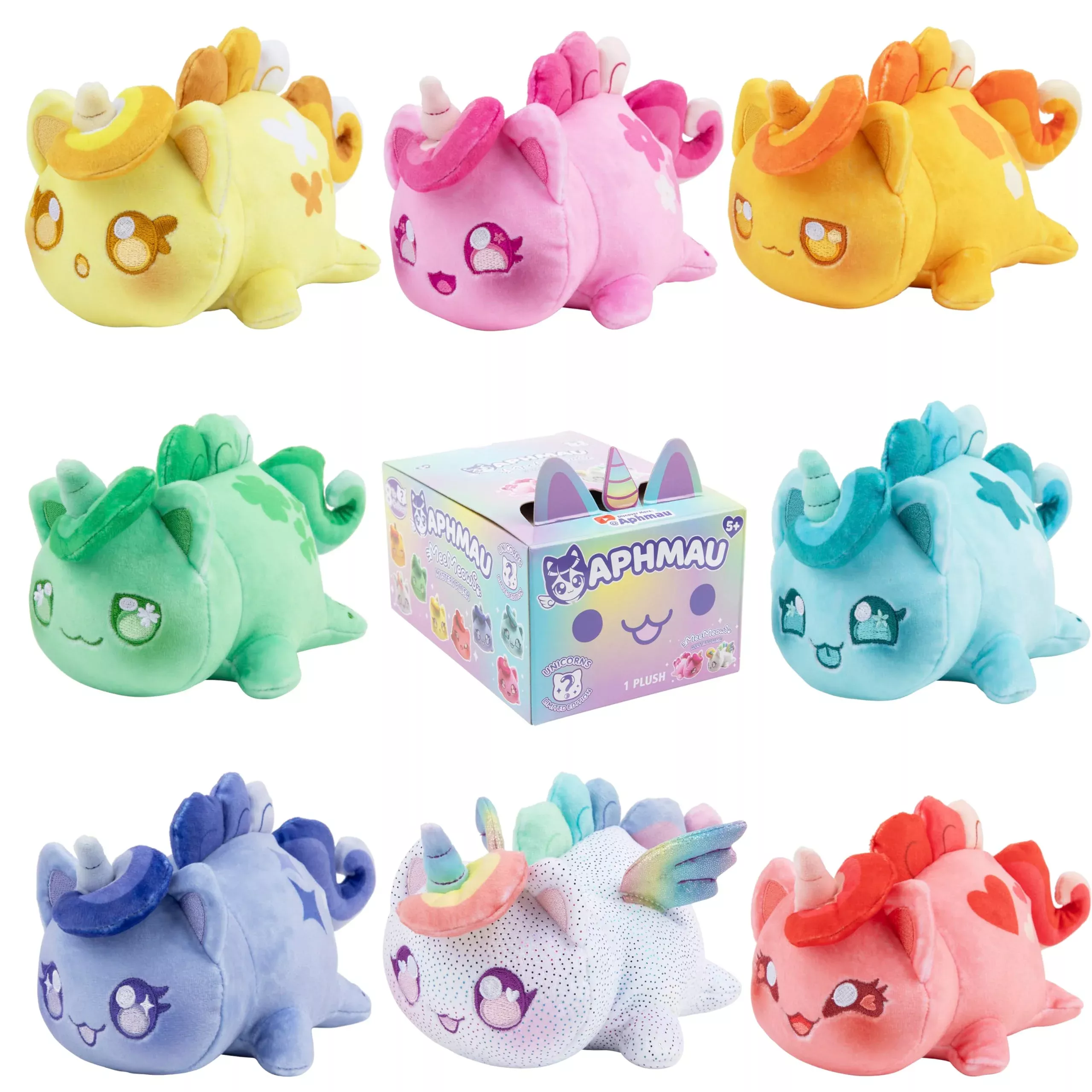 Aphmau 6 Mystery Plush Unicorn - Colorful Multi Plush Toy, Single Pack