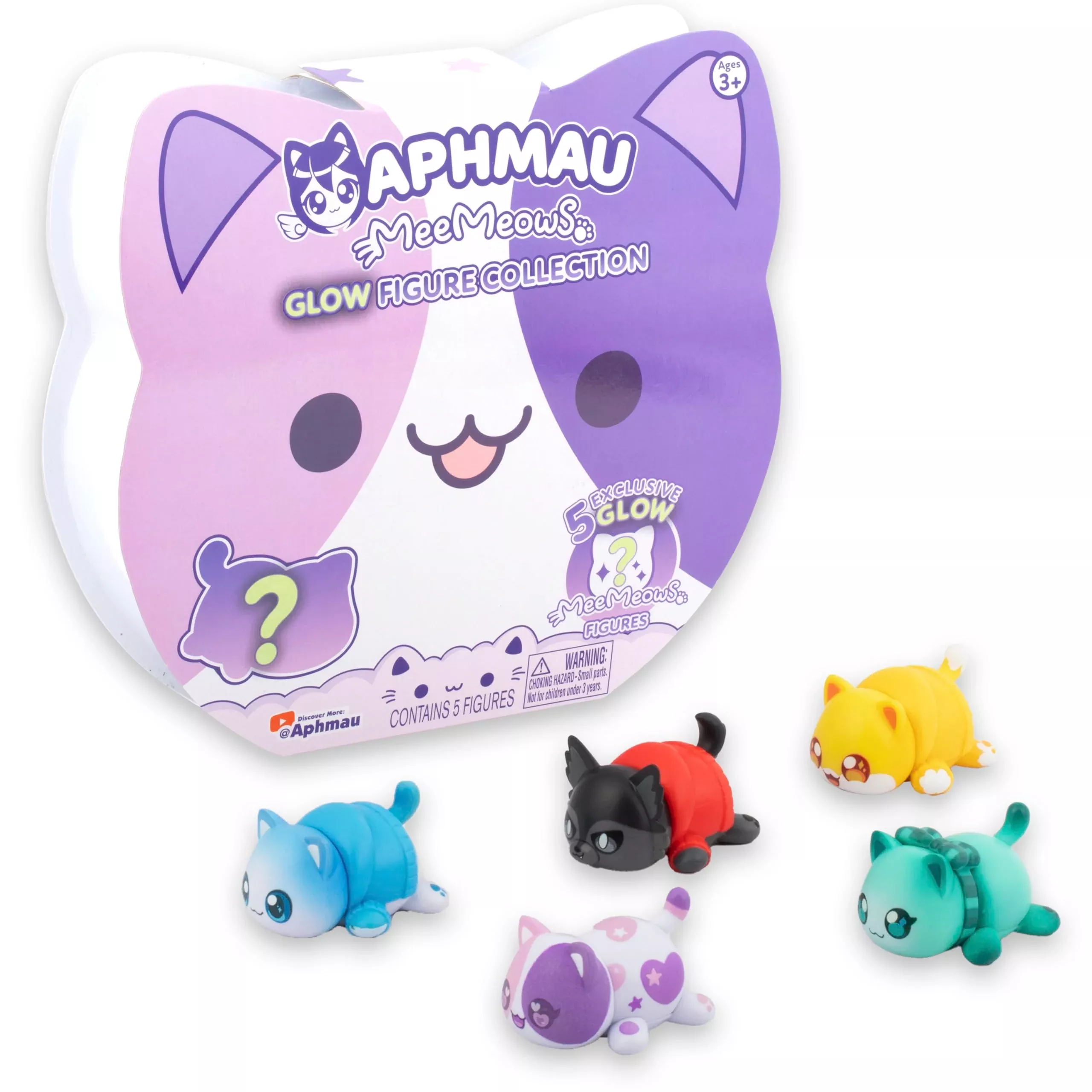 Aphmau & Friends Mystery Figures Glow Multi-Pack, Exclusive Glow In Th