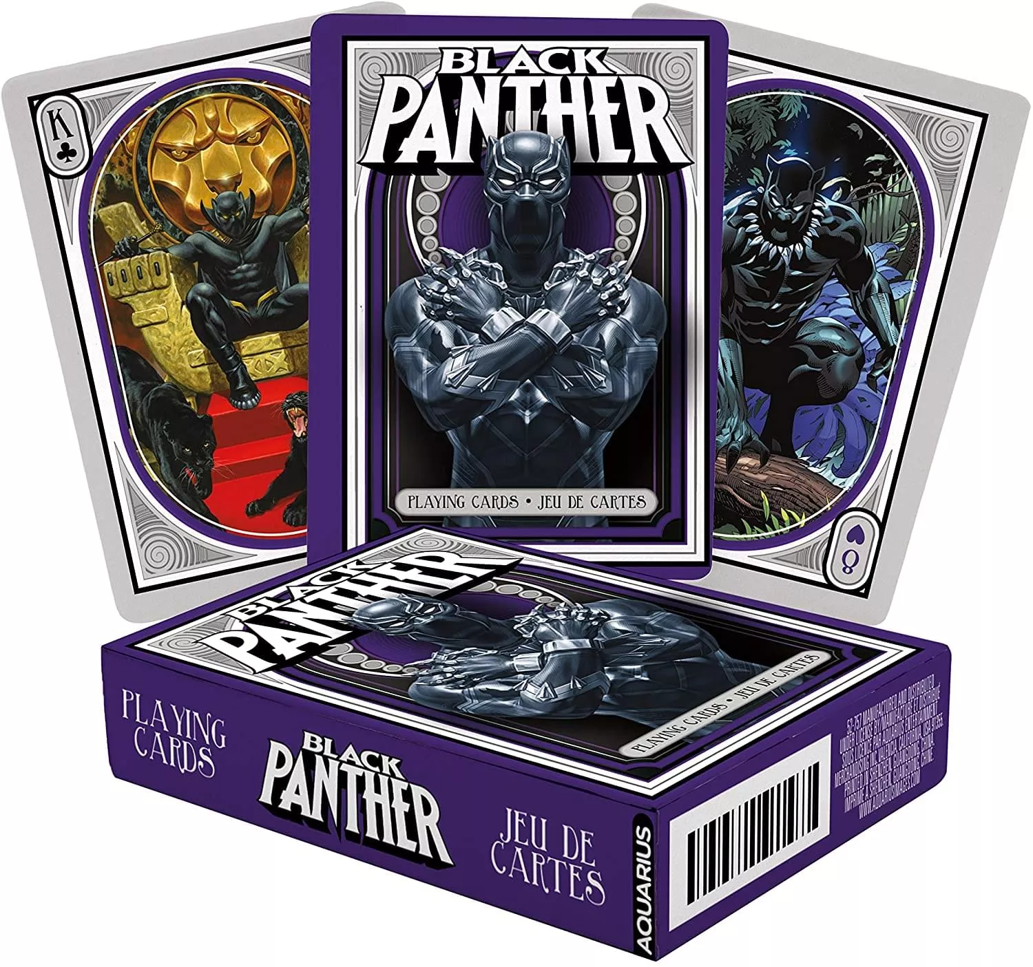AQUARIUS Black Panther Playing Cards - Multi-color, One Size, 54 Cards