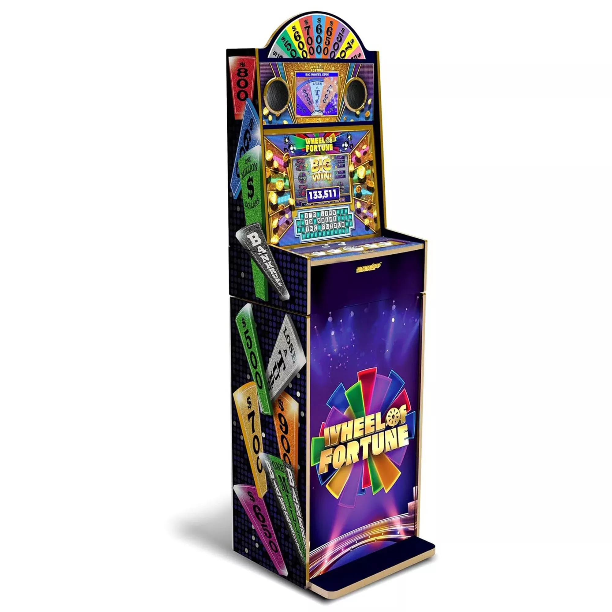 ARCADE1UP Arcade Game Console with Dual Screens, Black, Medium