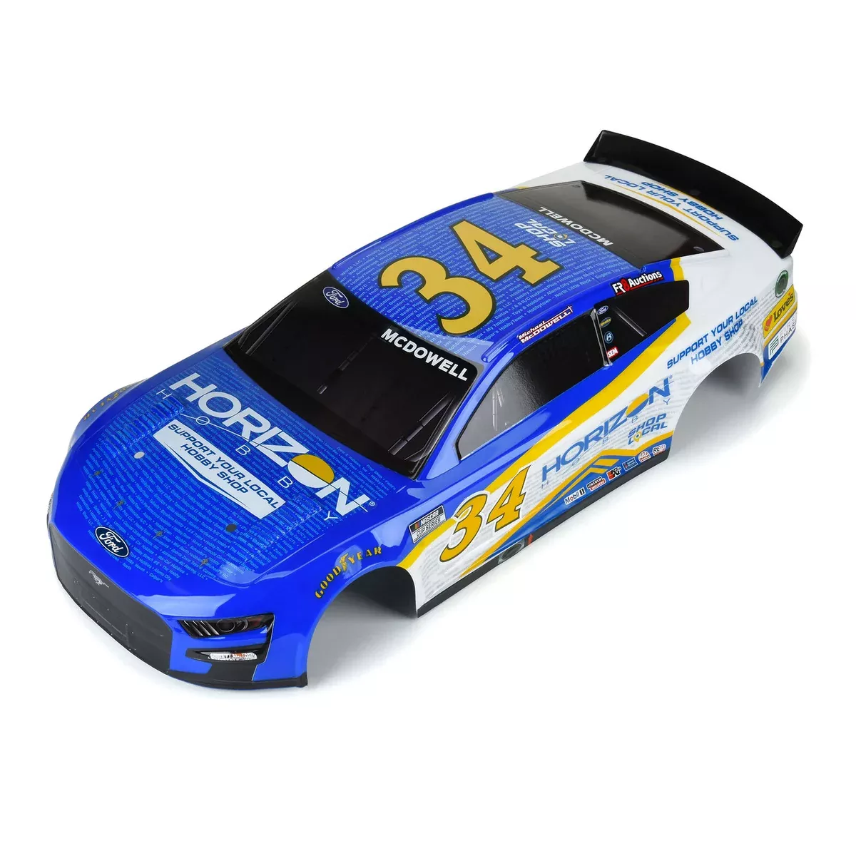 ARRMA 410017 NO34 Ford Mustang NASCAR Body for INFRACTION 6S