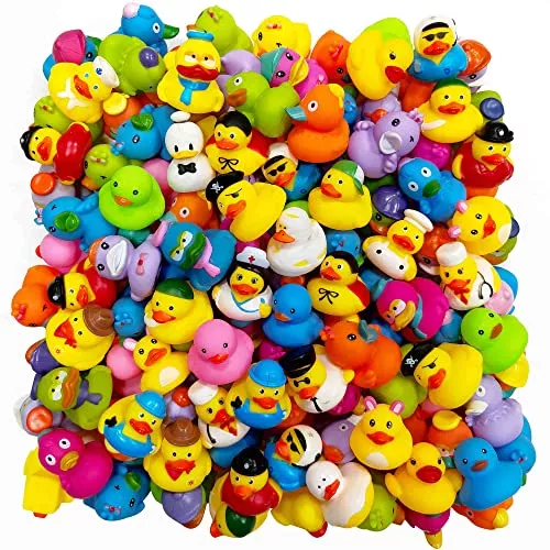 Arttyma Rubber Ducks Bulk 50-Pack Assorted Colors for Parties and Toys