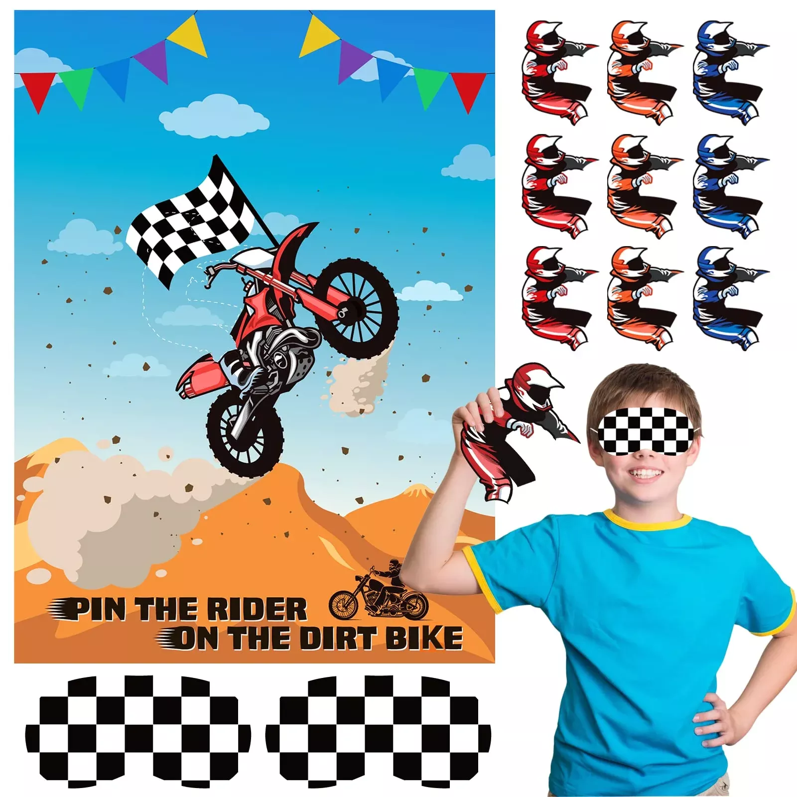 ASTARON Car Party Game Poster Set for Kids - Large 28'' x 21''
