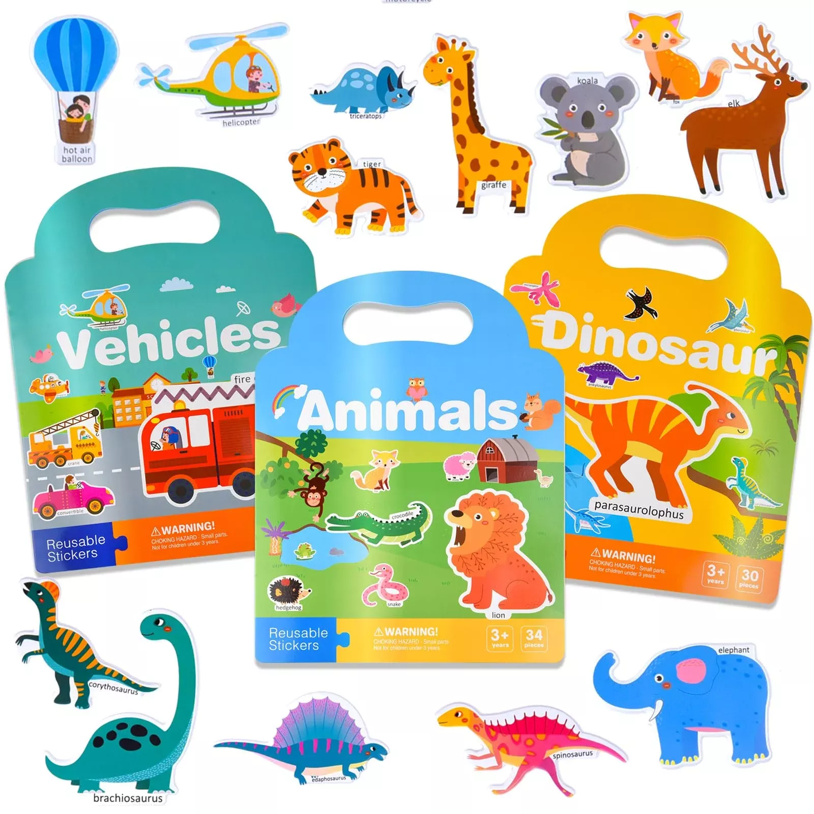 ASTARON Sticker Book for Kids - Reusable Stickers, 71 x 30 cm