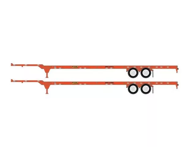 Athearn 1215 HO Scale 53' Container Chassis JP Hunt JBHZ 2-Pack