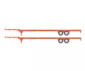 Athearn 26036 HO Scale 53' Container Chassis JB Hunt 2 Pack