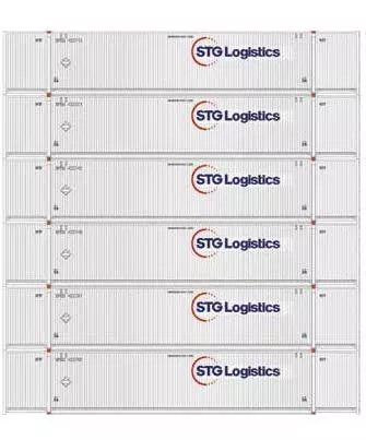 Athearn 28519 HO Scale 53' CIMC Intermodal Container STG Logistics XPOU 6 Pack #1