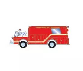 Athearn 29474 HO Scale Ford C Rescue Truck Rural Fire District HAZMAT 1