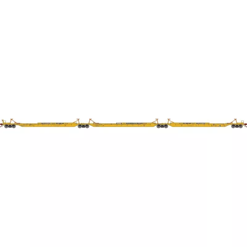 Athearn 41094 HO Scale 57' Trinity 3-Unit Spine Car TTX TTRX 360860