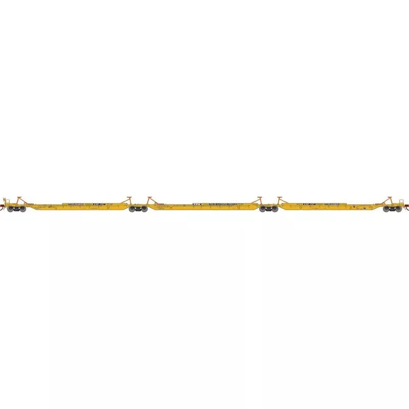 Athearn 41095 HO Scale 57' Trinity 3-Unit Spine Car TTX TTRX 360883