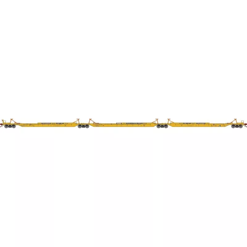 Athearn 41096 HO Scale 57' Trinity 3-Unit Spine Car TTX TTRX 361045