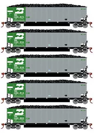 Athearn 81593 HO Scale BethGon Coalporter Burlington Northern BN 5 Pack #2