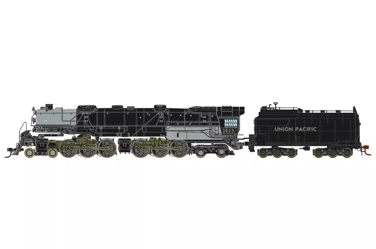 Athearn Genesis G1025 HO Scale 4-6-6-4 Challenger w/Oil Tender Union Pacific UP 3823 DC