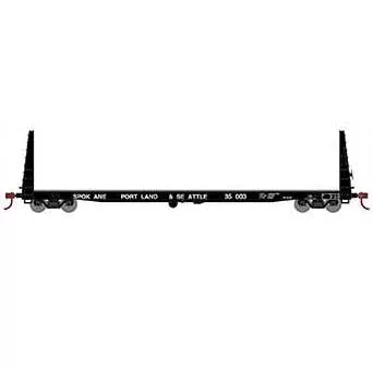 Athearn HO Scale 17236 60' Bulkhead Flatcar Spokane Portland & Seattle SP&S 35003
